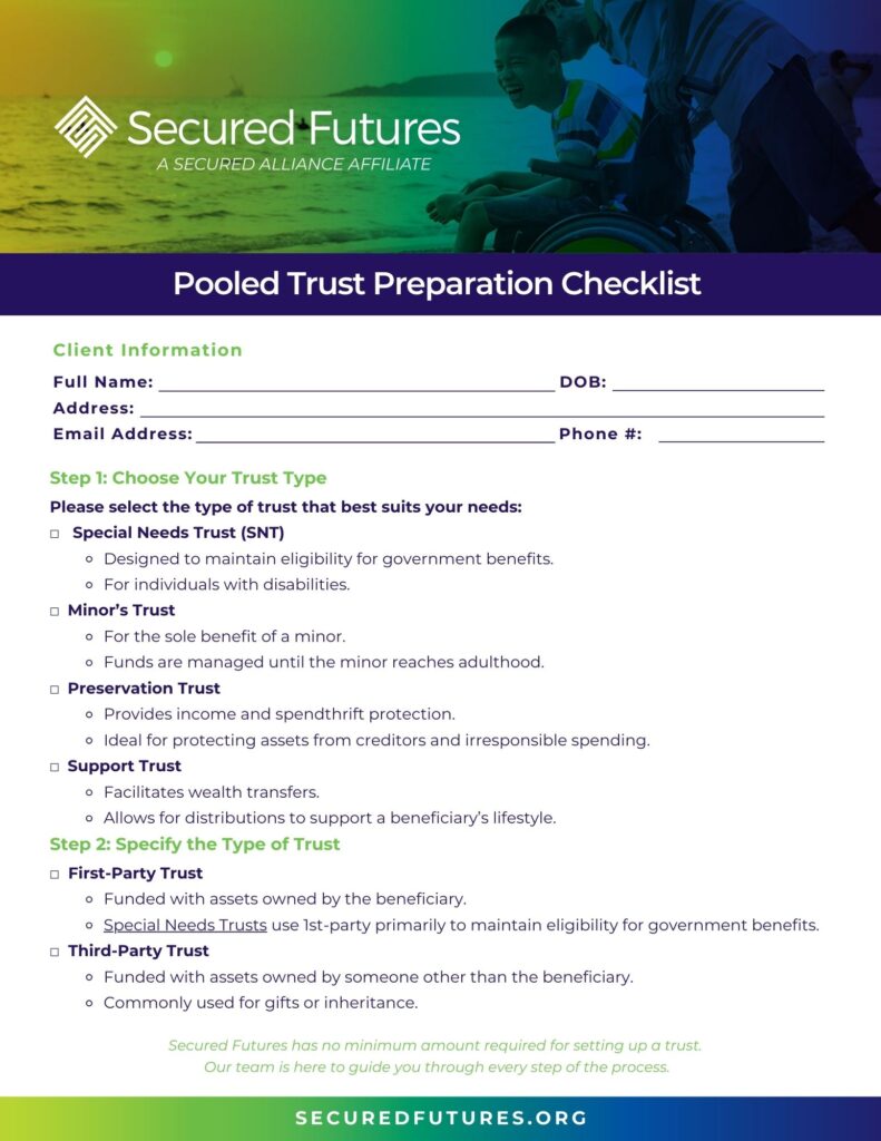 SF Pooled Trust Preparation Checklist